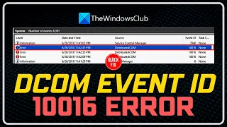 How to fix DCOM Event ID 10016 error on Windows 11/10