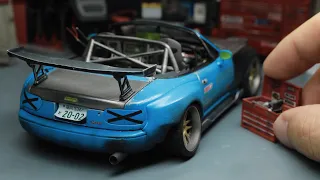 Widebody Mazda MX-5 Miata "Cyber Drift Punk" Model Car Build - 1/24 Tamiya Mazda Eunos Roadster