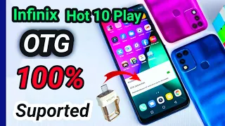 Infinix Hot 10 Play Hot 11 Play Otg Usb Support Setting how to connect #veer pyara