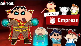 Shinchan became empress in super sus and using summon power 😱🔥 | shinchan playing among us 3d 😂🔥