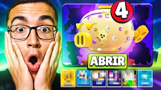 ABRO 4 MEGA-HUCHAS en 4 CUENTAS y me TOCAN 3 SKINS🥵🥵🥵