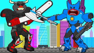 CYBORG BULLTRAP VS CYBORG HUGGY WUGGY! Poppy Playtime Chapter 3 Cartoon Animation