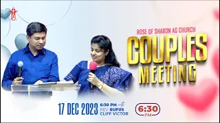 #CouplesMeeting | #rufuscliffvictor | #priyarufus | #revvcharlesaaron | #rsagchurch