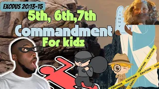 The 5th, 6th, and 7th commandment: Don't Steal, Murder or Commit Adultery For Kids #shabbat #torah