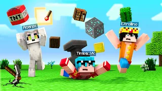 MINECRAFT pero CAEN BLOQUES del CIELO 😱 IMPOSIBLE SOBREVIVIR EN ESTE MUNDO 😂 TIMBA VK