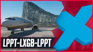 X-Plane 11 LIVE | *NEW* Gibraltar Scenery (LXGB) | Zibo Mod 737-800