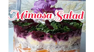 Mimosa Salad Recipe || Russian Layered Salad
