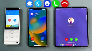 SkyPhone + Signal + TamTam Xiaomi Qin F22 + iPhone XS Max + Samsung Z Fold 4 Incoming Call