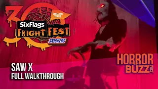 SAW X FULL WALKTHROUGH - Six Flags Magic Mountain Fright Fest 2023