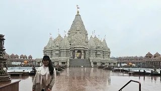 Largest Hindu Temple outside of Asia.  BAPS Shri Swaminarayan Mandir. Robbinsville, New Jersey. USA