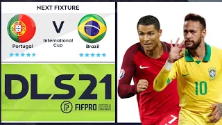 DLS 21 | Portugal vs Brazil | Dream League Soccer 2021 Gameplay | Ronaldo vs Neymar