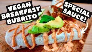 Decadent CRISPY VEGAN BREAKFAST BURRITO