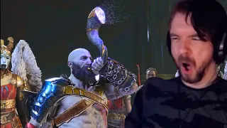 Kratos blows gjallarhorn