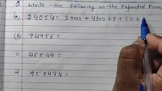 Class 5 | Write the following numbers in expanded form | write the numbers in expanded form