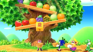 Sonic and Amy in Mario Party Superstars!! *Master Difficulty Minigames!* [COIN BATTLE!!]