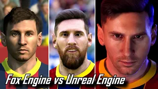 Leo Messi Face Evolution | Fox Engine vs Unreal Engine ● PES 2014 - PES 2022 PC | Fujimarupes