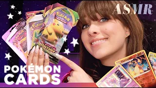 ASMR 🔥 Opening Pokémon Trading Card Game Packs!🔥  Whispering, Tapping, Tracing & Shuffling Sounds