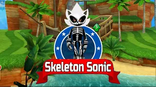 Sonic Dash - Skeleton Sonic Unlocked and Fully Upgraded Halloween Mod - All 60 Characters Unlocked