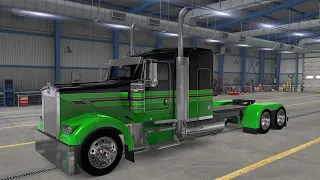 ATS Advanced Skinning Part 2) Making a Custom Striped Paint Job for Jon Ruda's W900 From Scratch!