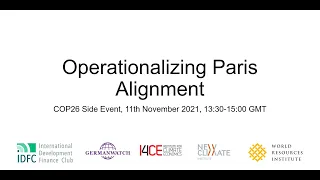 Operationalizing Paris Alignment