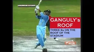 (HQ) Ganguly's ROOF! Clears the roof 3 times - ToNY Grieg Classic Commentary