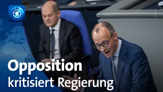 Generaldebatte im Bundestag: Kritik an Regierungspolitik