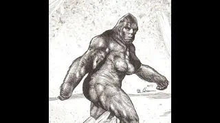 Patterson - Gimlin Creature Walking - Bigfoot - A Dredfunn Pencil