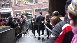 Hugh Jackman greets fans and signs autographs at "The River"