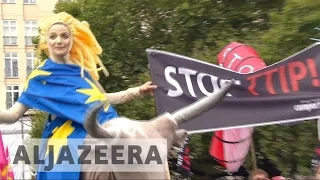 Protesters rally across Germany against mega trade deal