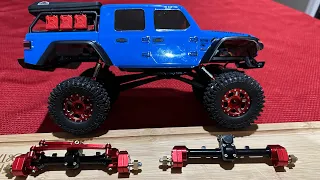 Axial SCX24 Gladiator portal axle’s install, so much more flex!