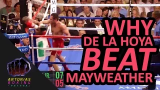 Why Oscar De La Hoya Beat Mayweather (Landed Punches Count at 60 FPS) - Artorias Boxing