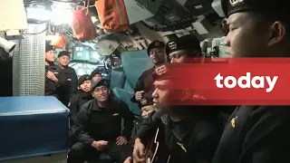 Indonesian submarine crew singing weeks before vessel sank