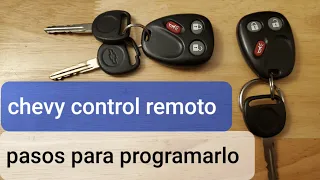 pasos para programar control remoto chevrolet - remote control programing