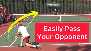 How To Easily Pass Your Opponent In Singles (Tennis Strategy Explained)