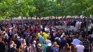 Moment of silence at 9/11 ceremony in NYC