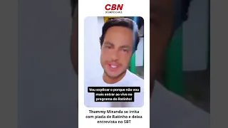 Thammy Miranda se irrita com piada transfóbica de Ratinho e abandona entrevista no SBT