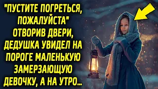 "Пустите погреться, пожалуйста" отворив двери, дедушка увидел на пороге девочку, а позже было…