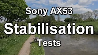 Sony FDR-AX53 stabilisation tests (off, standard, active, intelligent active)