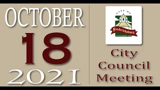City of Fredericksburg, TX - Regular City Council Meeting - Monday, October 18, 2021