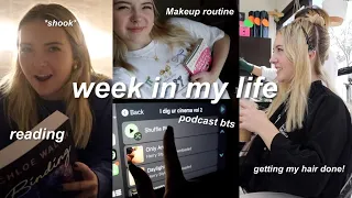 Week in My Life! 📖 🎀⭐️(reading, makeup routine, filming vids, getting my hair done)