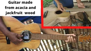 Guitar made from acacia and jackfruit wood