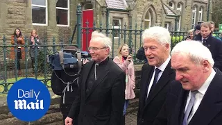 Paying respects: Bill Clinton attends Martin McGuinness funeral - Daily Mail