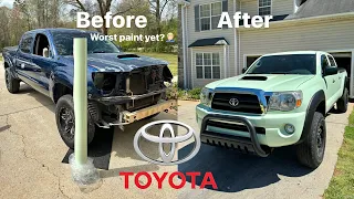 Toyota Tacoma With Horrible Paint Gets A Full Wrap!! ( COMPLETE TRANSFORMATION )