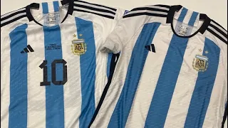Diferencias entre camiseta de China vs Oficial de la Selección Argentina 2022 versión player