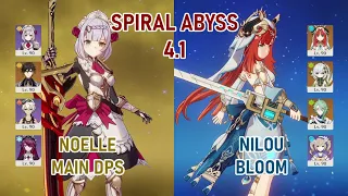 Noelle Main DPS & Nilou Bloom | Spiral Abyss 4.1 - Floor 12 | Full Star Clear | Genshin Impact