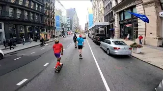 Broadway Bomb 2021 - What's it like to race through New York City? - 3rd place Finish POV