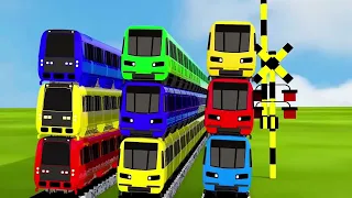 【踏切アニメ】あぶない電車 6️ TRAINS PASSING ON CRAZIEST & DANGEROUS RAILROAD TRACKS #36