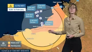 ⚠Weather Update: 2nd update on developing tropical low over the Kimberley in WA 16 Feb 18