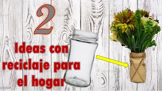 2 IDEAS FÁCILES PARA DECORAR TU HOGAR - Manualidades con reciclaje - Easy crafts for home