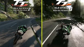 TT Isle of Man 3 vs TT Isle of Man 2 PS5 Early Graphics Comparison